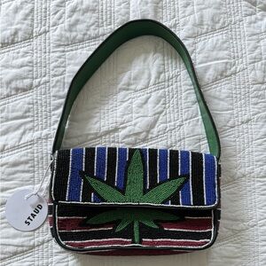 STAUD MINT CONDITION MARY JANE BEADED BAG